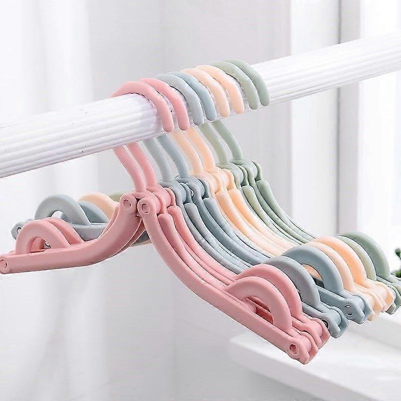 Portable Folding Travel Hangers Set of 5, Cruise  Clothes Drying Racks, Random Color