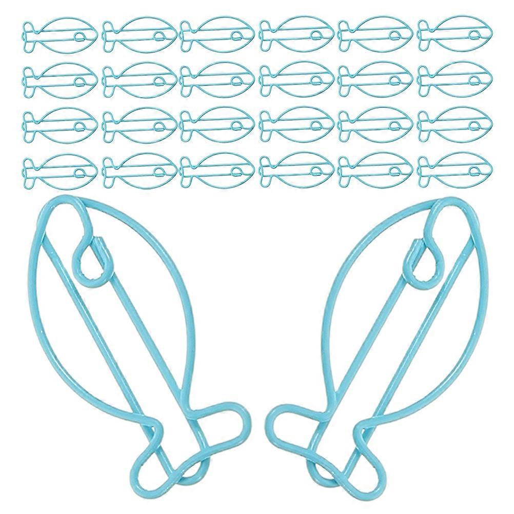 Fish Shaped Paper Clips Metal Clips for Decoration 60Pcs Pack