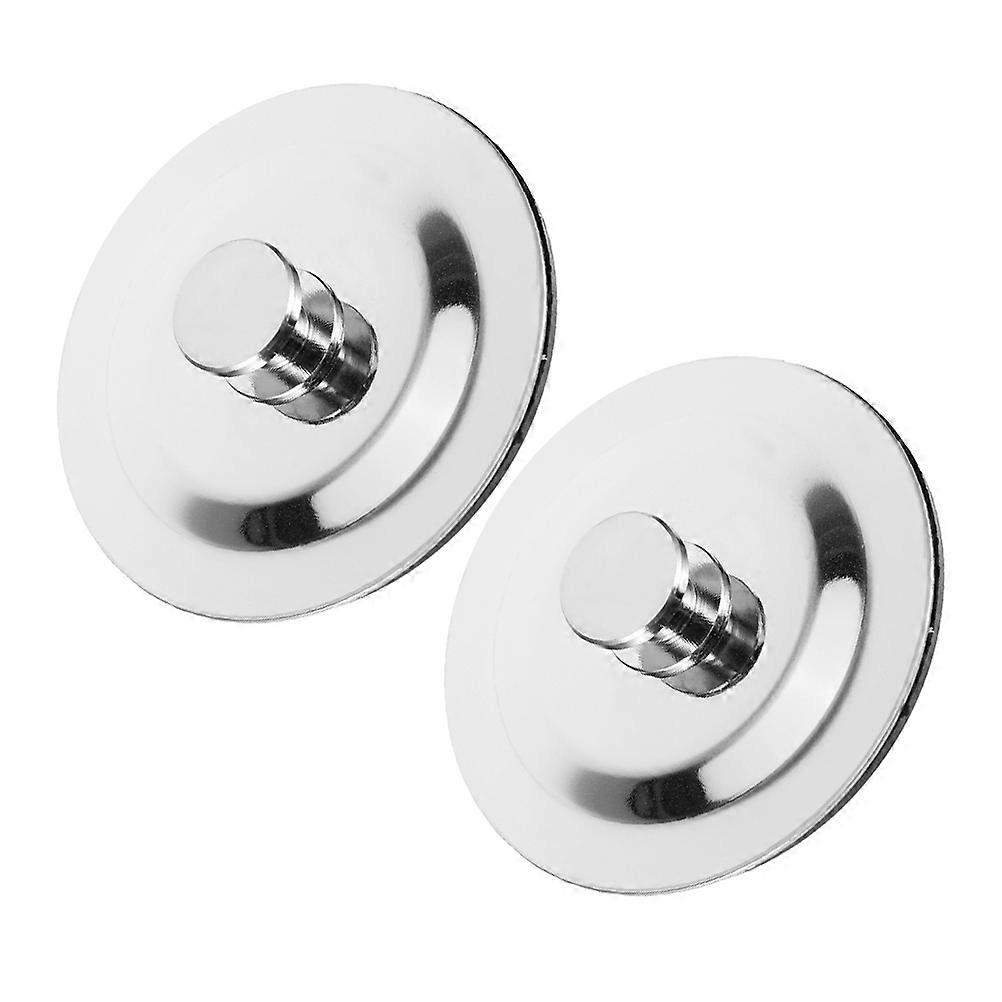 2pcs Bathtub Drain Stopper Plug Replacement Brass Flat Seal Strainer Overflow Cover