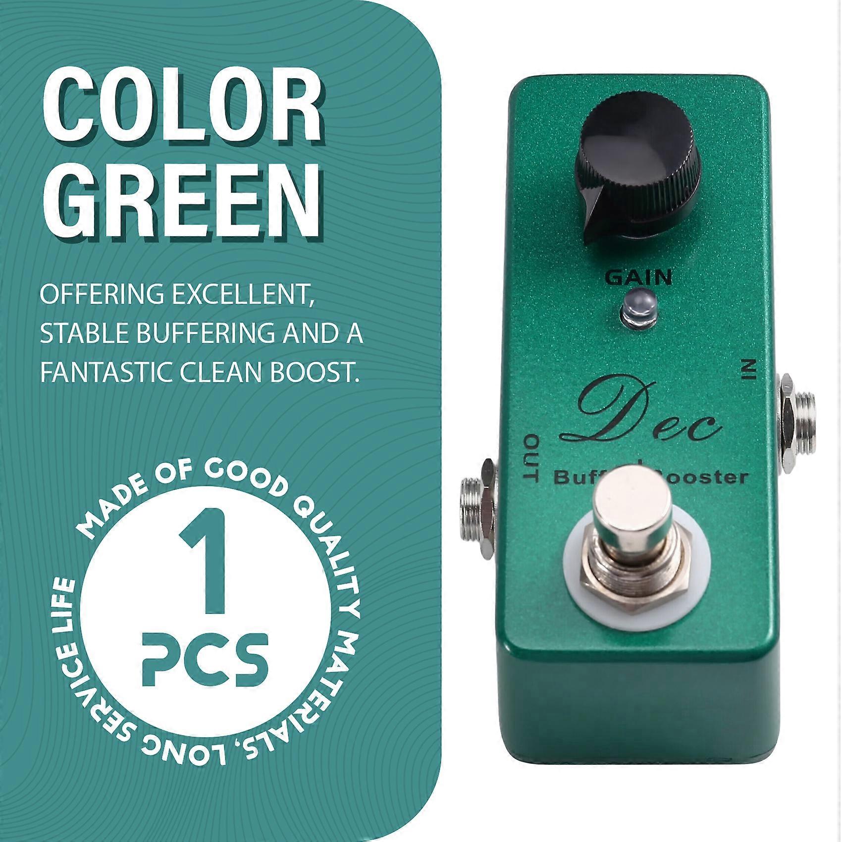 Dec Buffer Booster Electric Guitar Effect Pedal Mini Single Effect with Clean Boost True Bypass Single Effect
