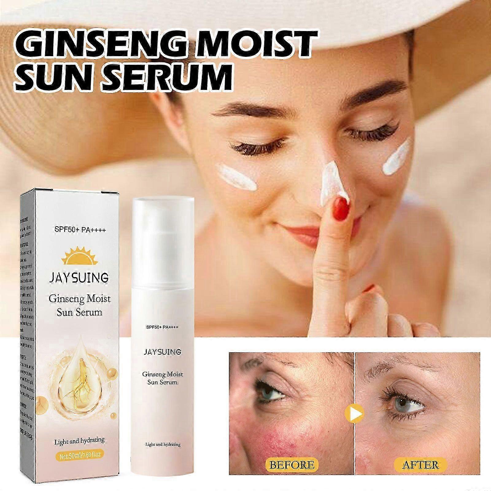 Ginseng Moisturizing Essence - UV Protection, Hydrating & Brightening Formula, 50ml