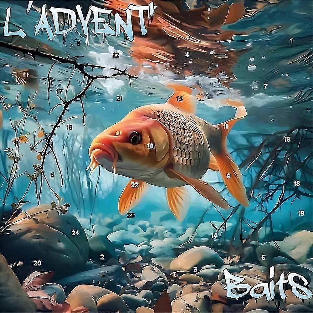 24-Day Countdown Calendar for Fishing Enthusiasts, 2025 Advent Calendar with Lures
