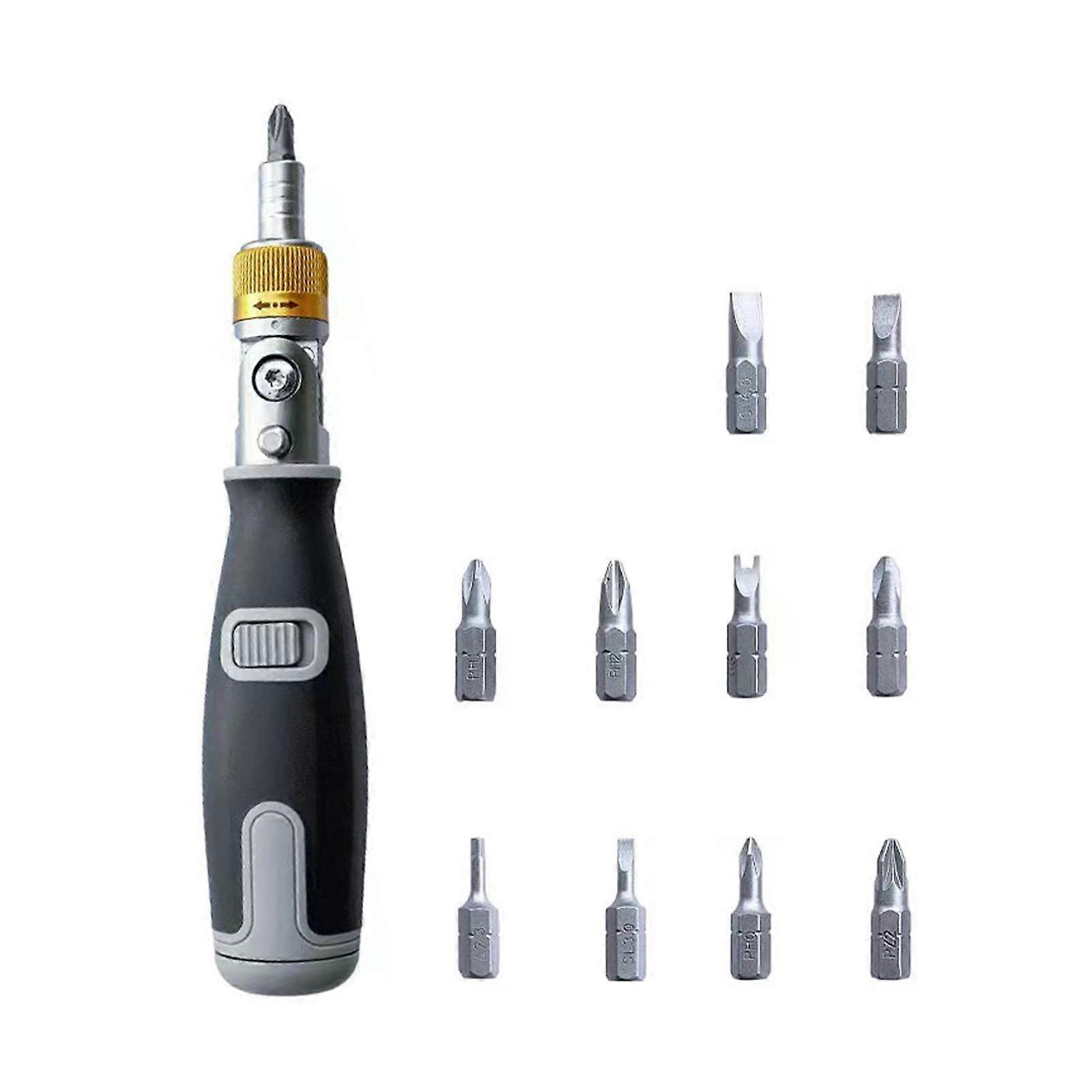 Miayilima 10-in-1 Multi-Angle Screwdriver, 180° Rotation Tool Compatible with Most Devices, Solves Assembly/Disassembly Needs