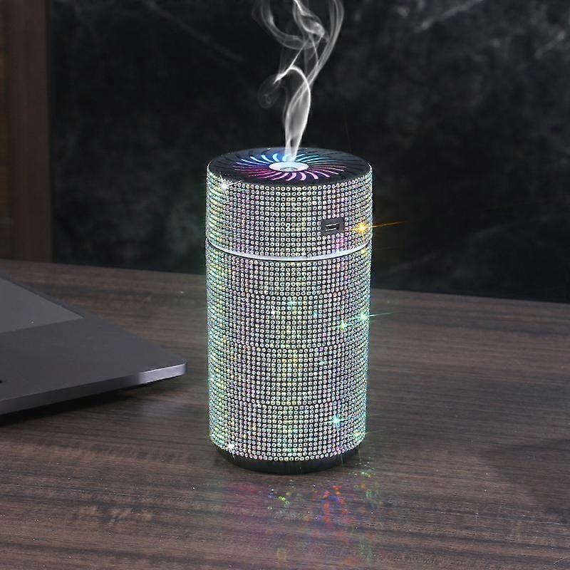 Luxury Shiny Car Diffuser Humidifier with LED Light Diamond Auto Air Purifier Diffuser Air Freshener Bling Car Accessories