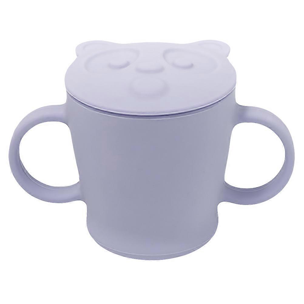 Toddlers Silicone Training Cup for Drinking with Handle 1Pcs Violet
