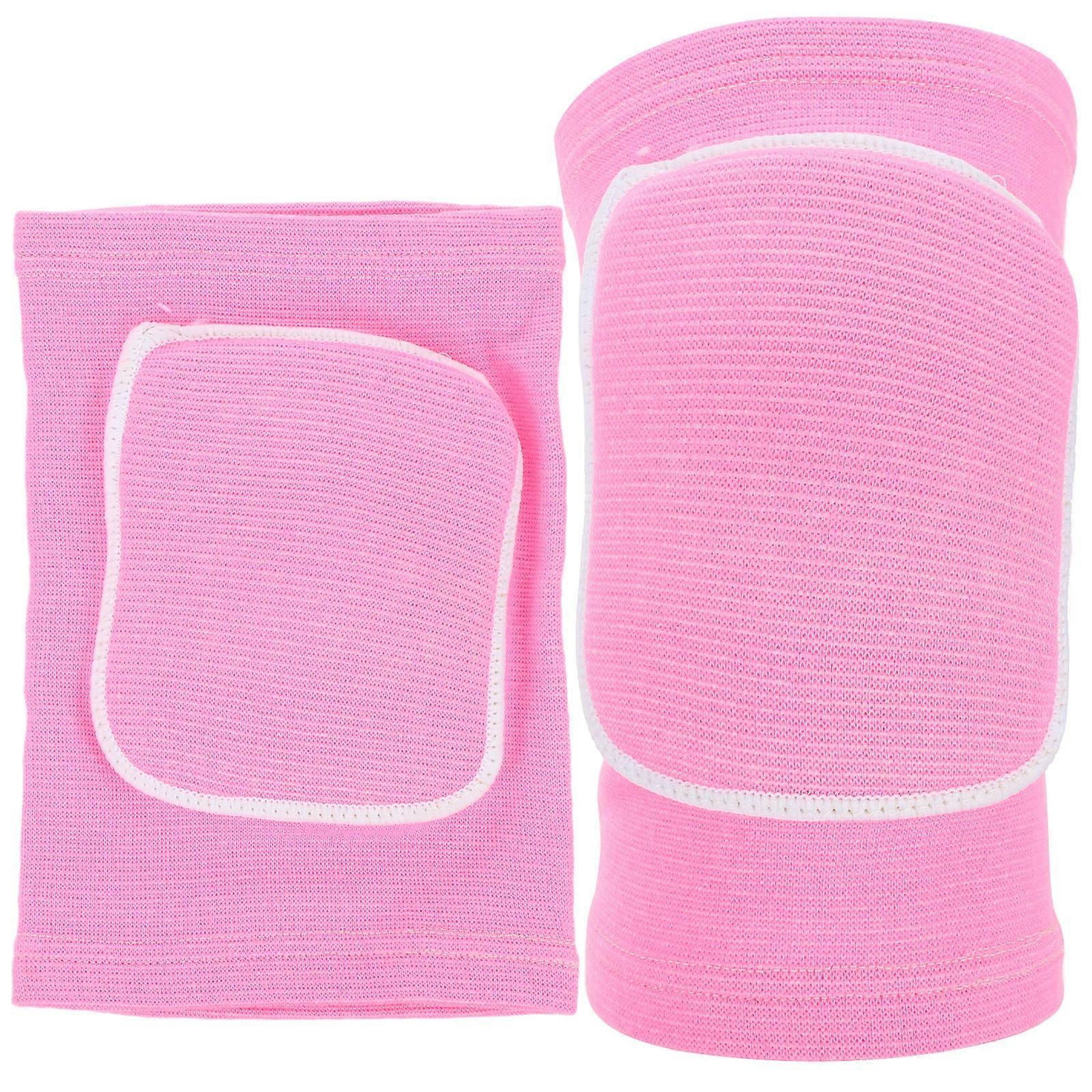 Knee Sleeve for Dancer Use 1Pair Elastic Pink Sponge Knee Protector