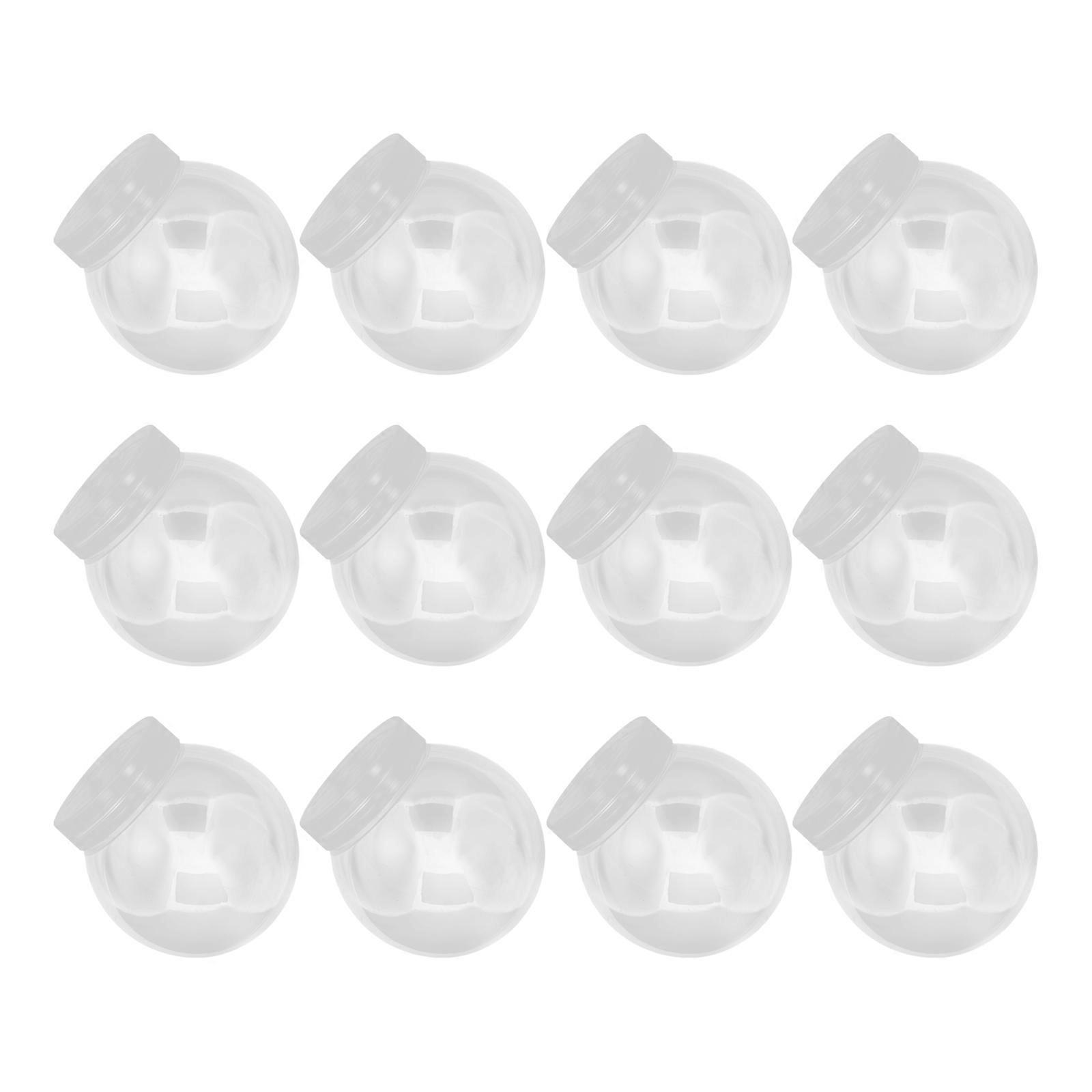 Small Clear Plastic Snow Globe Candy Bottle for Storage 12Pcs with Cap