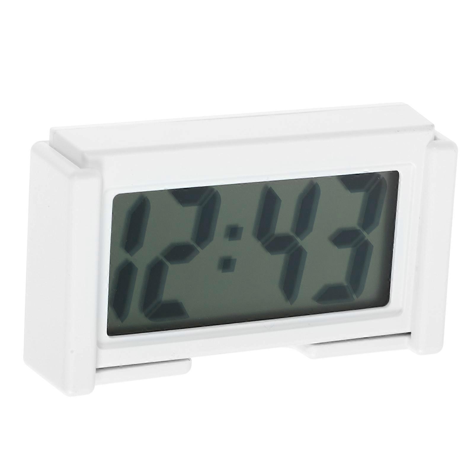 Auto Stick on Clock Small Digital Clock for Car Dashboard 3Pcs White
