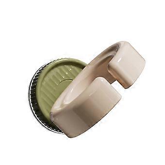 Suporte de parede ajustável com ventosa para secador de cabelo, feito de plástico resistente para armazenamento prático. Transparente.