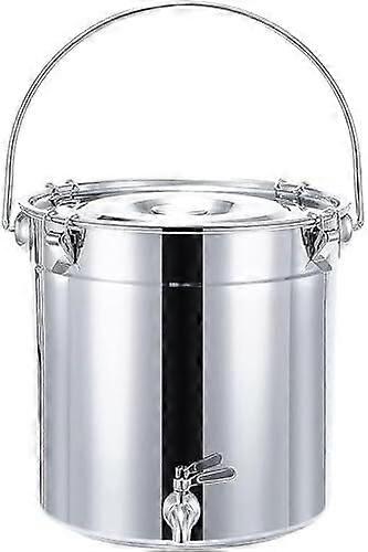 304 Stainless Steel Soup Pot and Milk Storage Bucket with Lid, Large Capacity, Rust Resistant