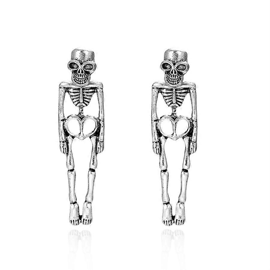 1 Pair Halloween Skeleton Bone Stud Earrings, Human Skeleton Ghost Skeleton Skeleton Stud Earrings Party Accessories