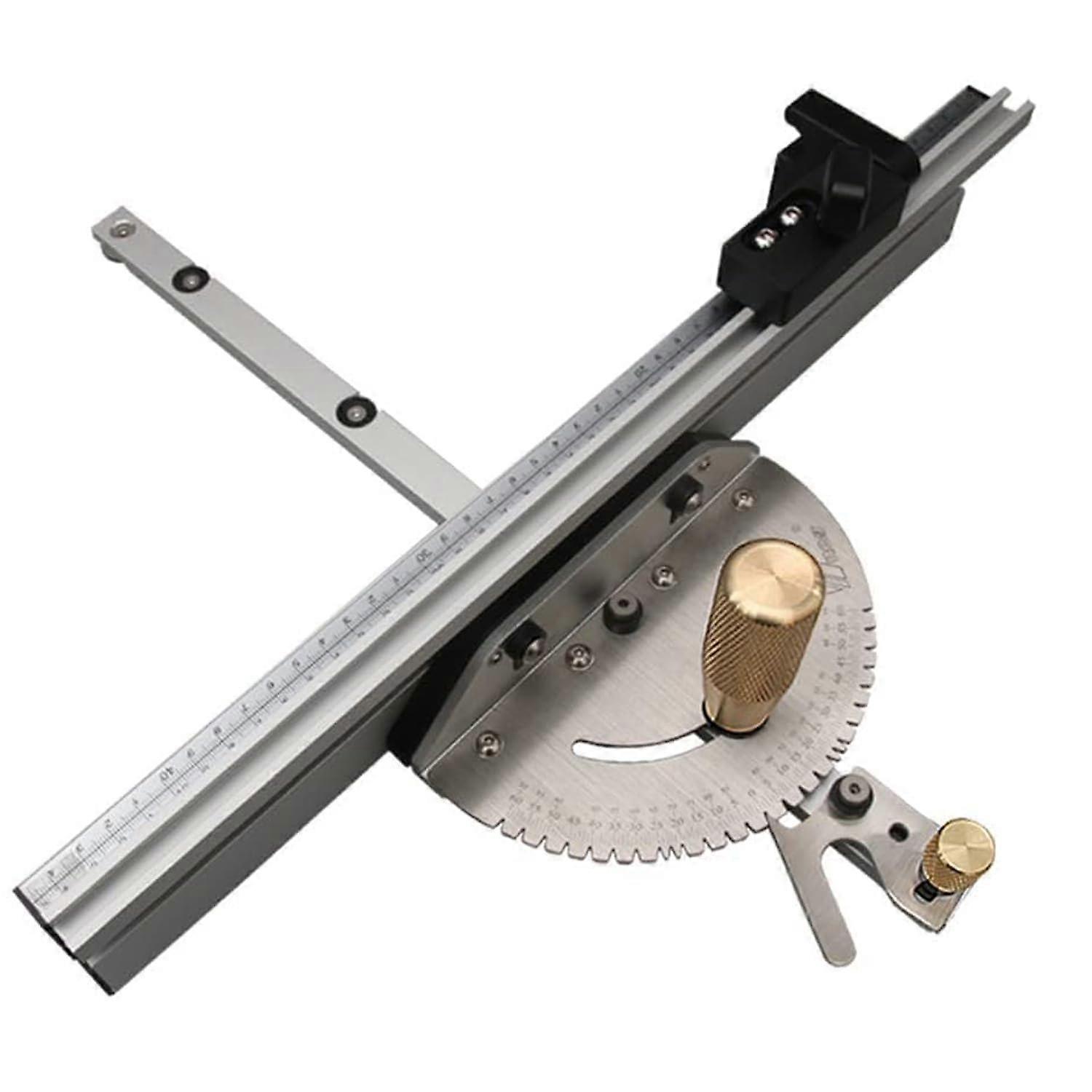 Table Saw Miter Gauge with Precision Angle Adjustment and Extended 450mm Fence for Woodworking