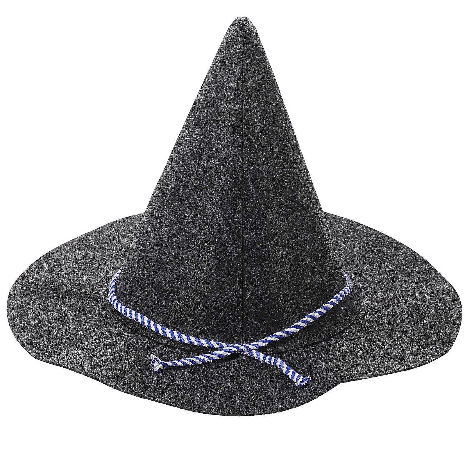 Grey Witch Hat Halloween Costume Hat for Decoration