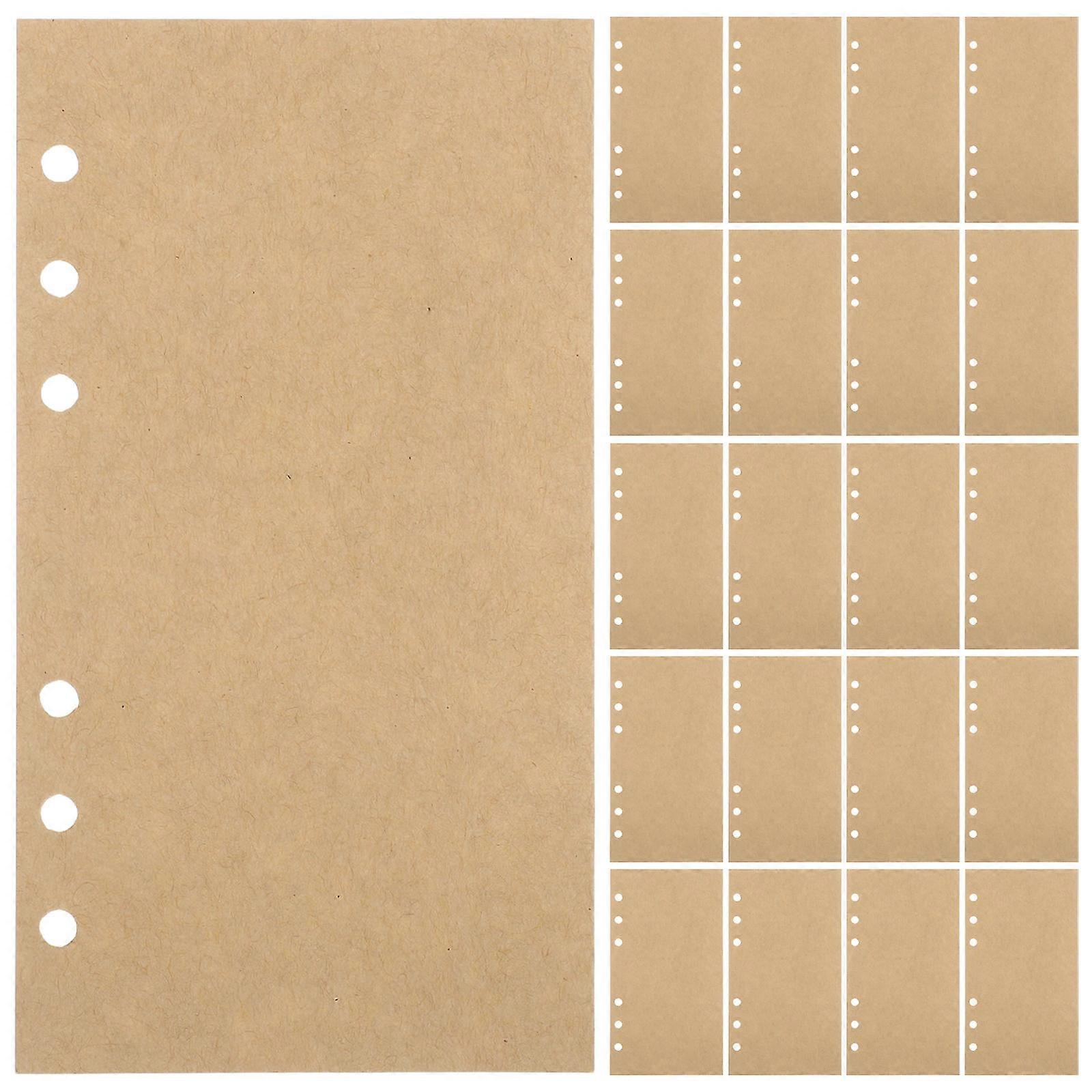 Notebook Refills Kraft Paper Binder Inserts for 80 Sheets Journal
