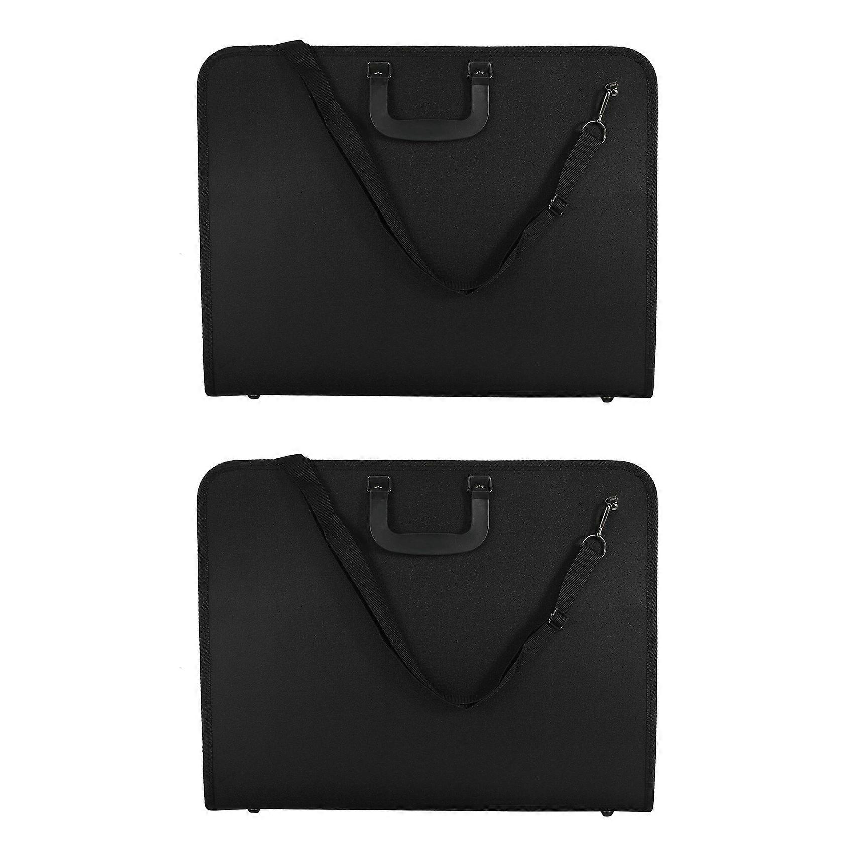 2X A3 Portfolio Expanding Folder File Organiser Office Document Carry Case
