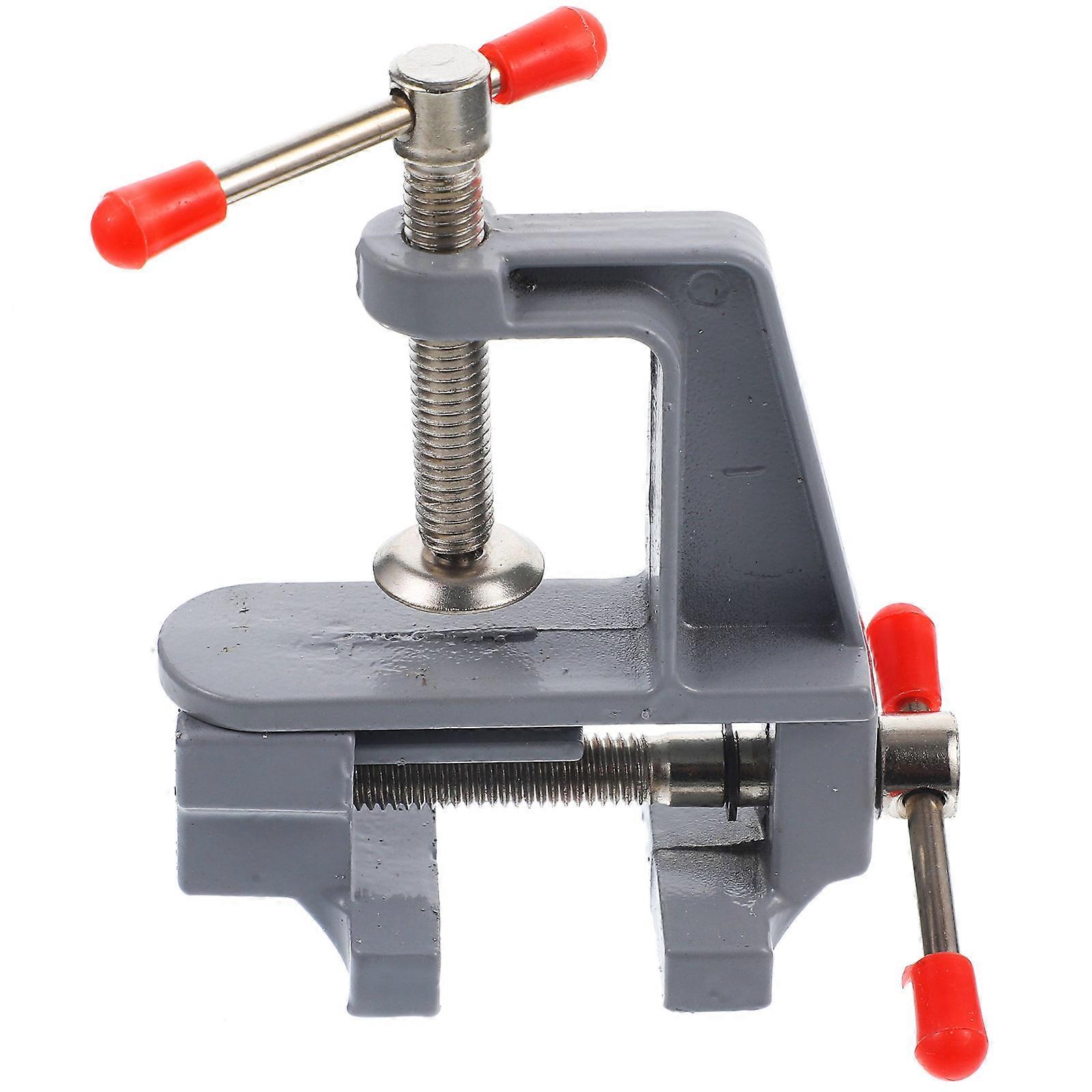 Miniature Table Vice Multi Purpose Household Mini Flat Table Vise for Smaller Projects Diy Enthusiasts Silver 1Pcs