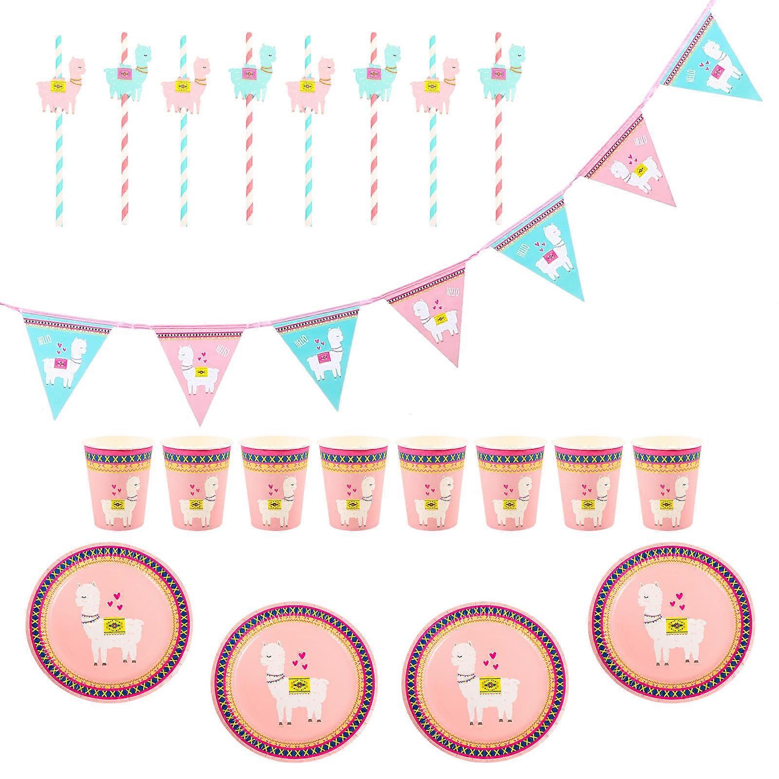 Party Alpaca Themed Kit for Birthday 1Set