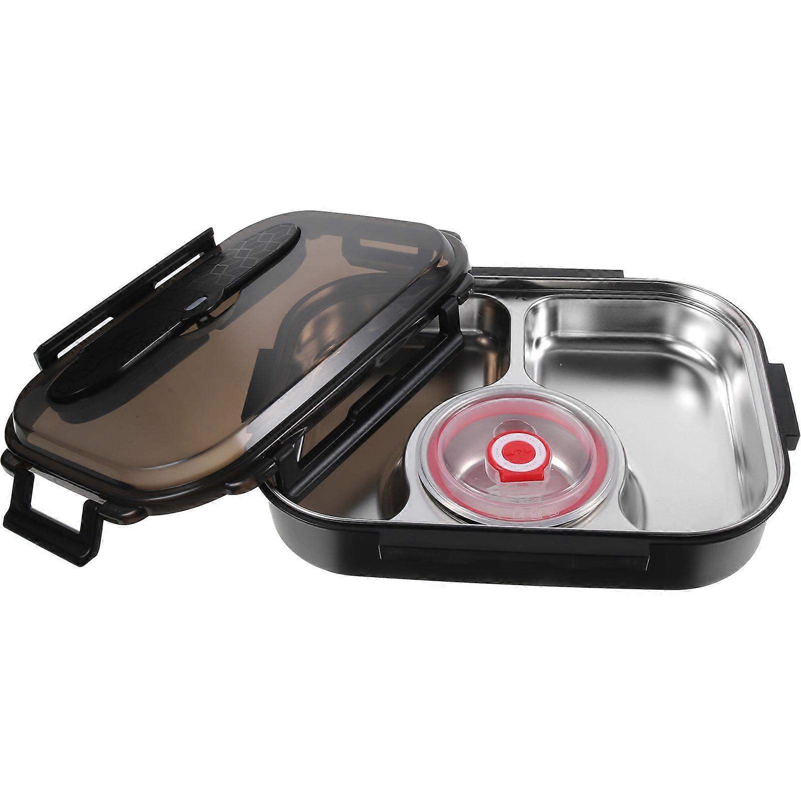 Portable Thermal Box 1 Set for Office Workers Offering Fresh Keeping Functionality in Black with Rectangular Shape and Water-filled Warmth Keeping