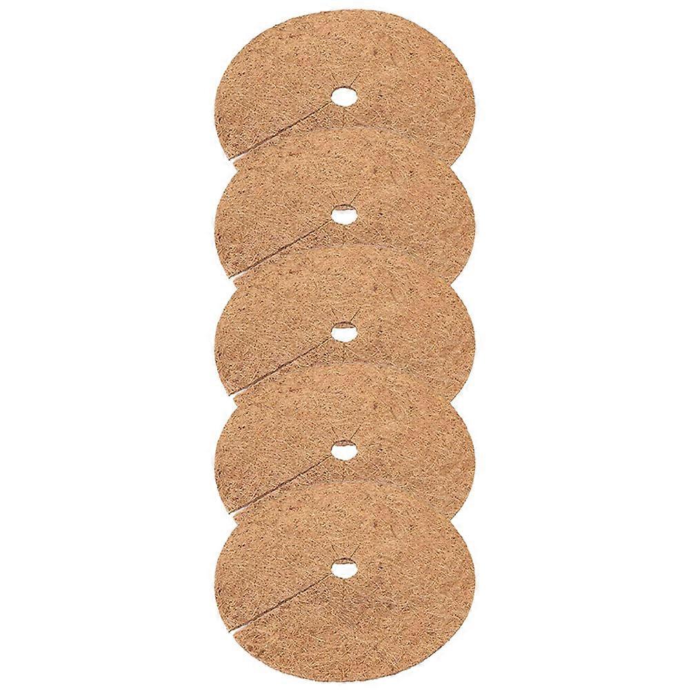 Coir Tree Ring Mulch Pad for Plants with 5Pcs Brown Mats