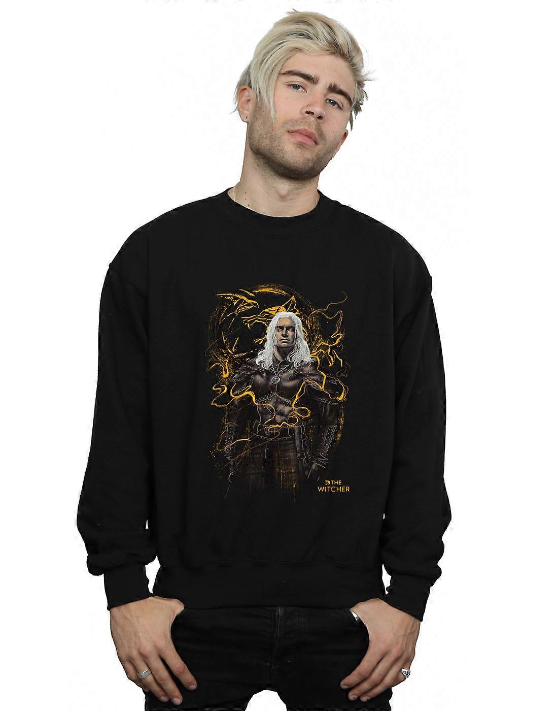 Netflix Men's The Witcher Smoking Wolf Sweatshirt