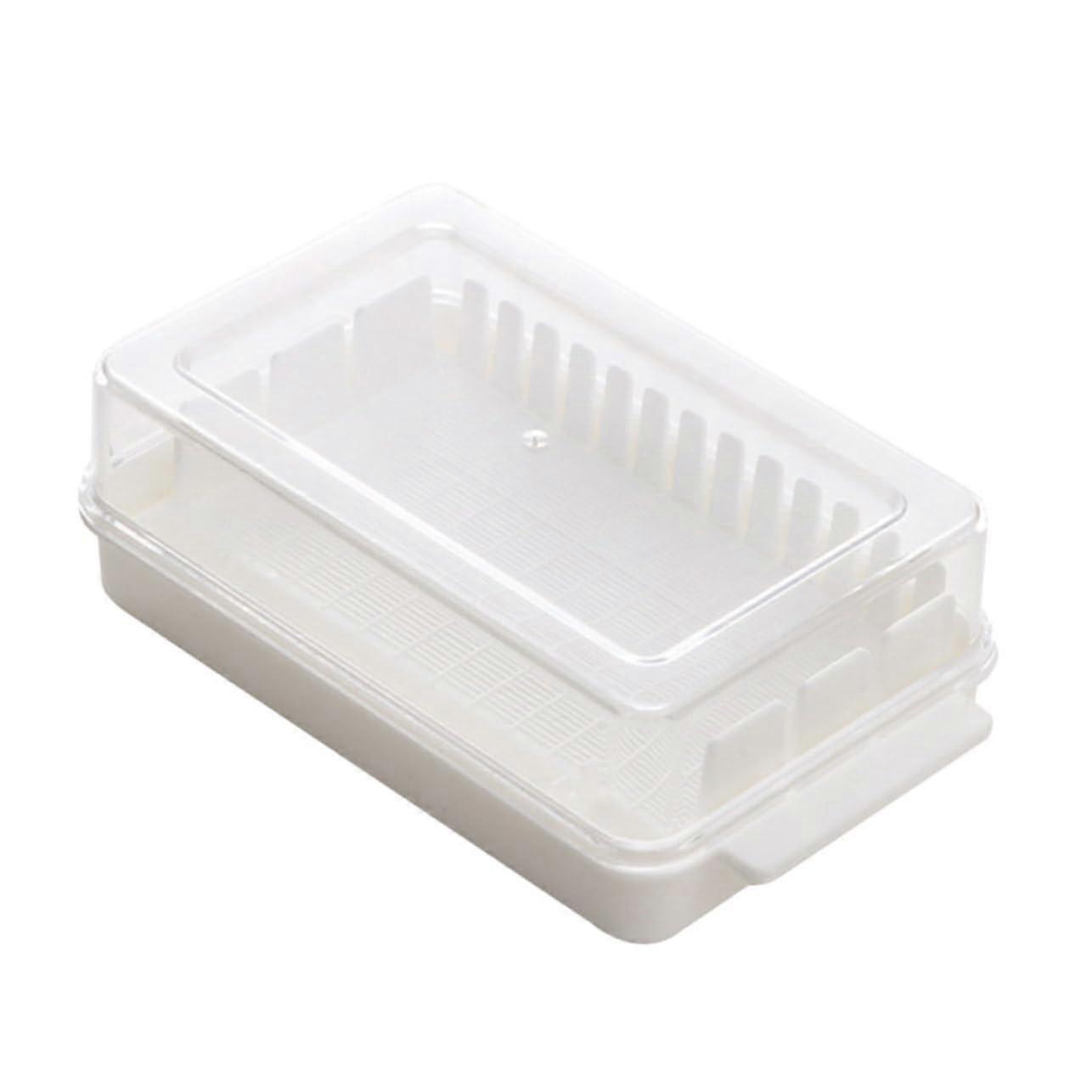 Butter Dish with Transparent Lid for Easy Cutting and Compact Kitchen Counter Storage