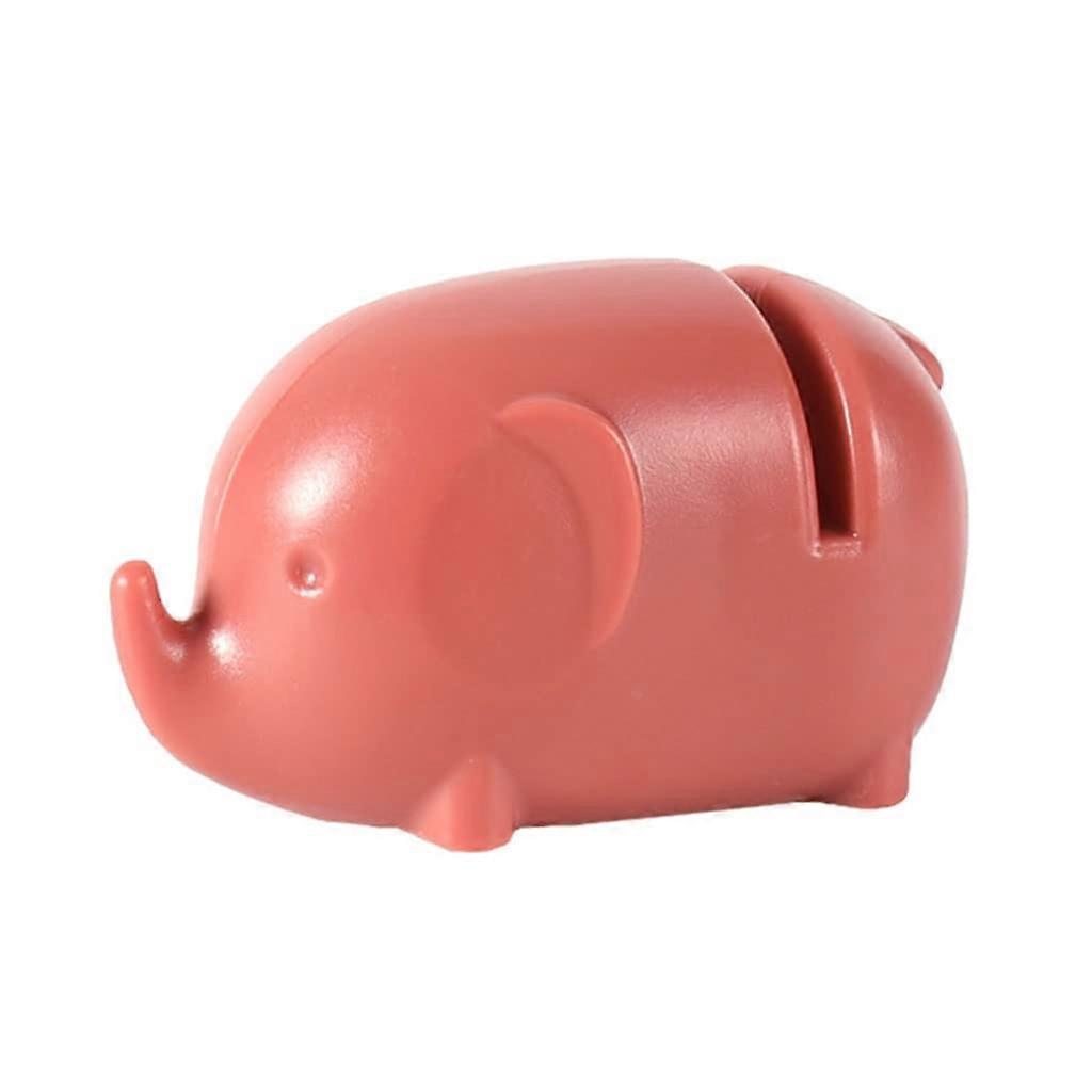Elephant Shape Kitchen Knife Sharpener with NonSlip Base, Compact MultiKnife Sharpening Tool, Begonia Red