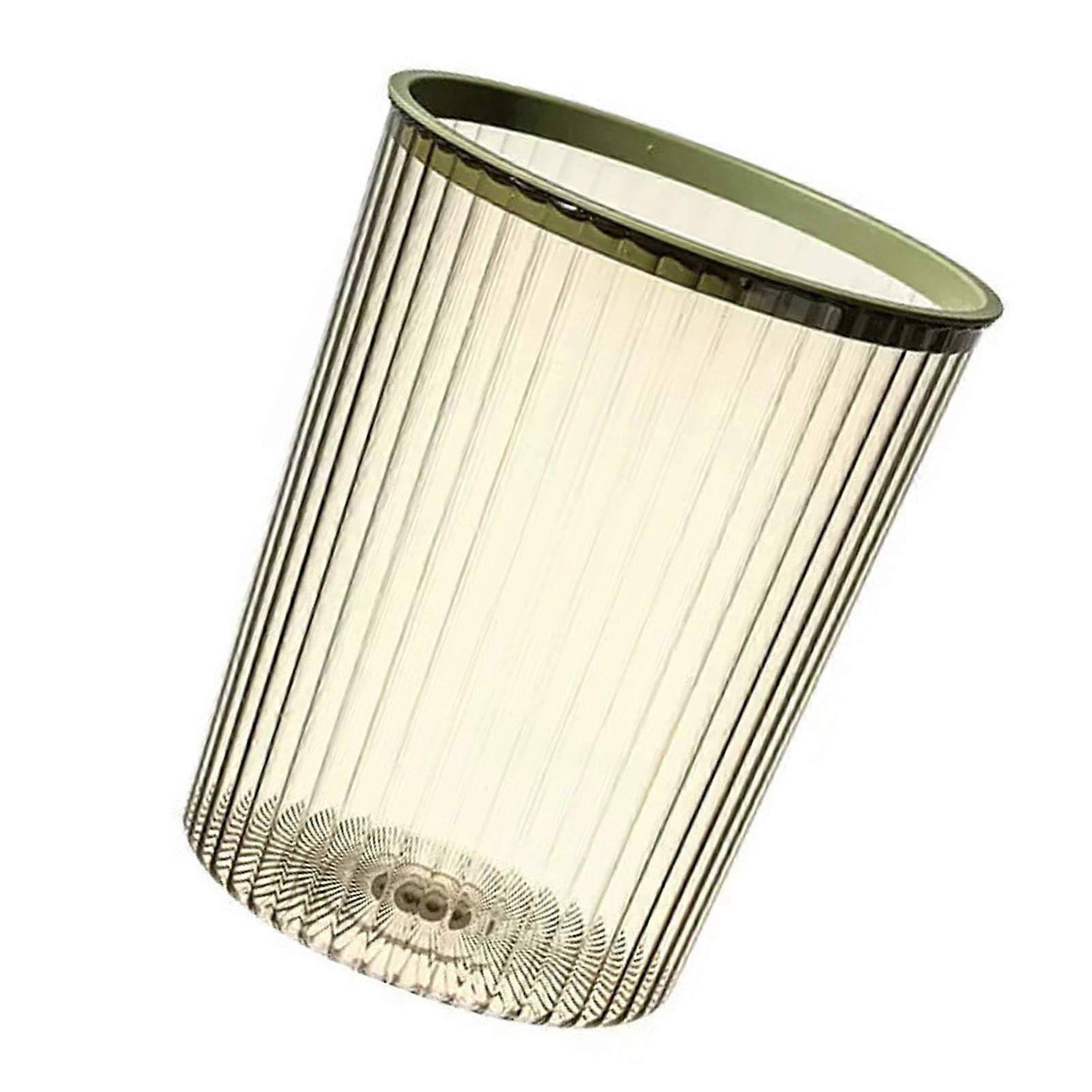 Large Capacity Trash Can with Odor Blocking Ring, Transparent Wastebasket for Kitchen and Office