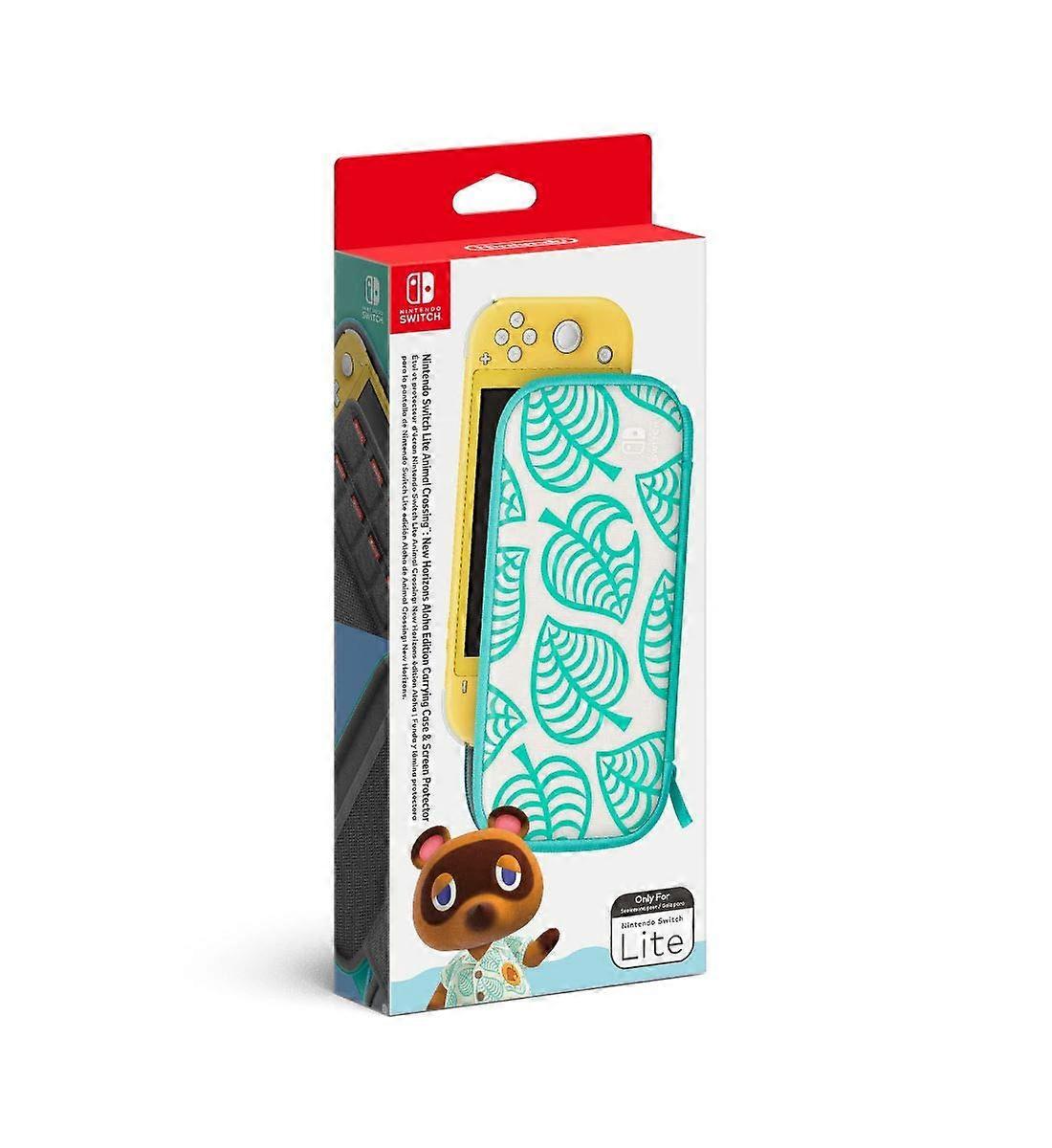Protective Case with Screen Protector and Tropical Design for Nintendo Switch Lite Animal Crossing Edition