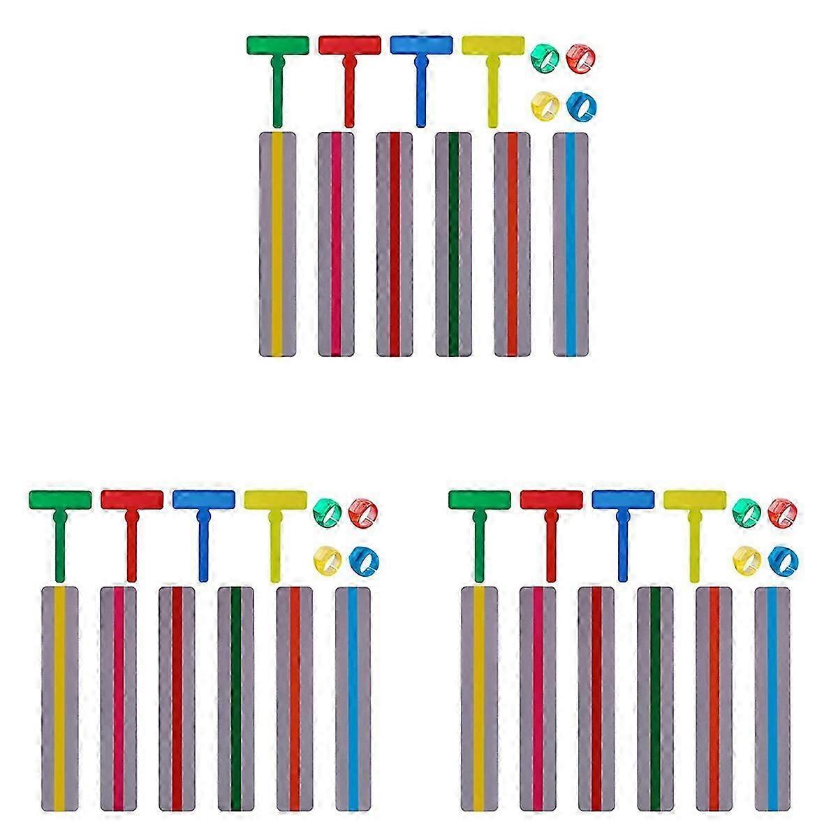 14Pcs Guided Reading Strips Set Finger Trackers for Dyslexic Students