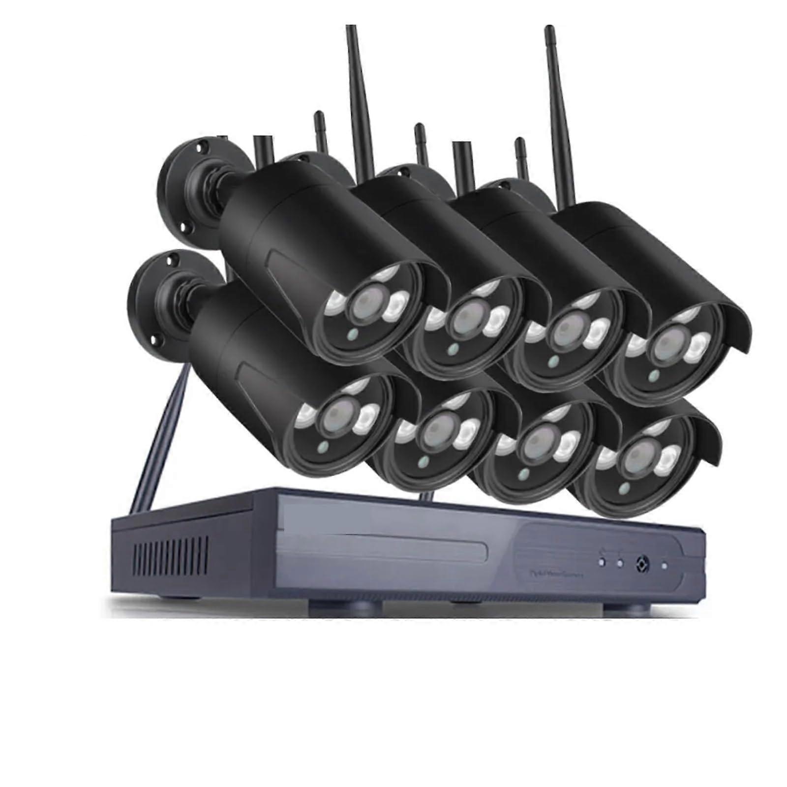 Wireless Security Camera System 16 Channel 5MP Outdoor WiFi CCTV with Audio H.265 NVR Kit