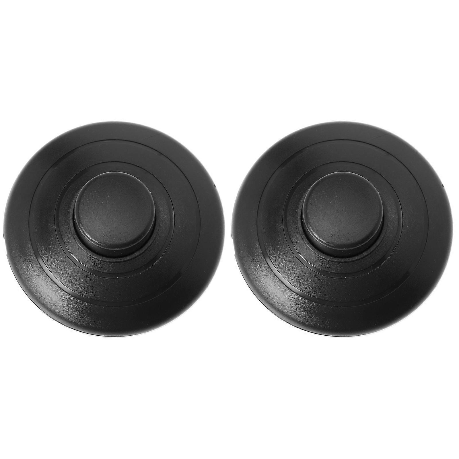 Foot Pedal Switch Plastic Button Switch for Lamp 2Pcs Black Durable Use