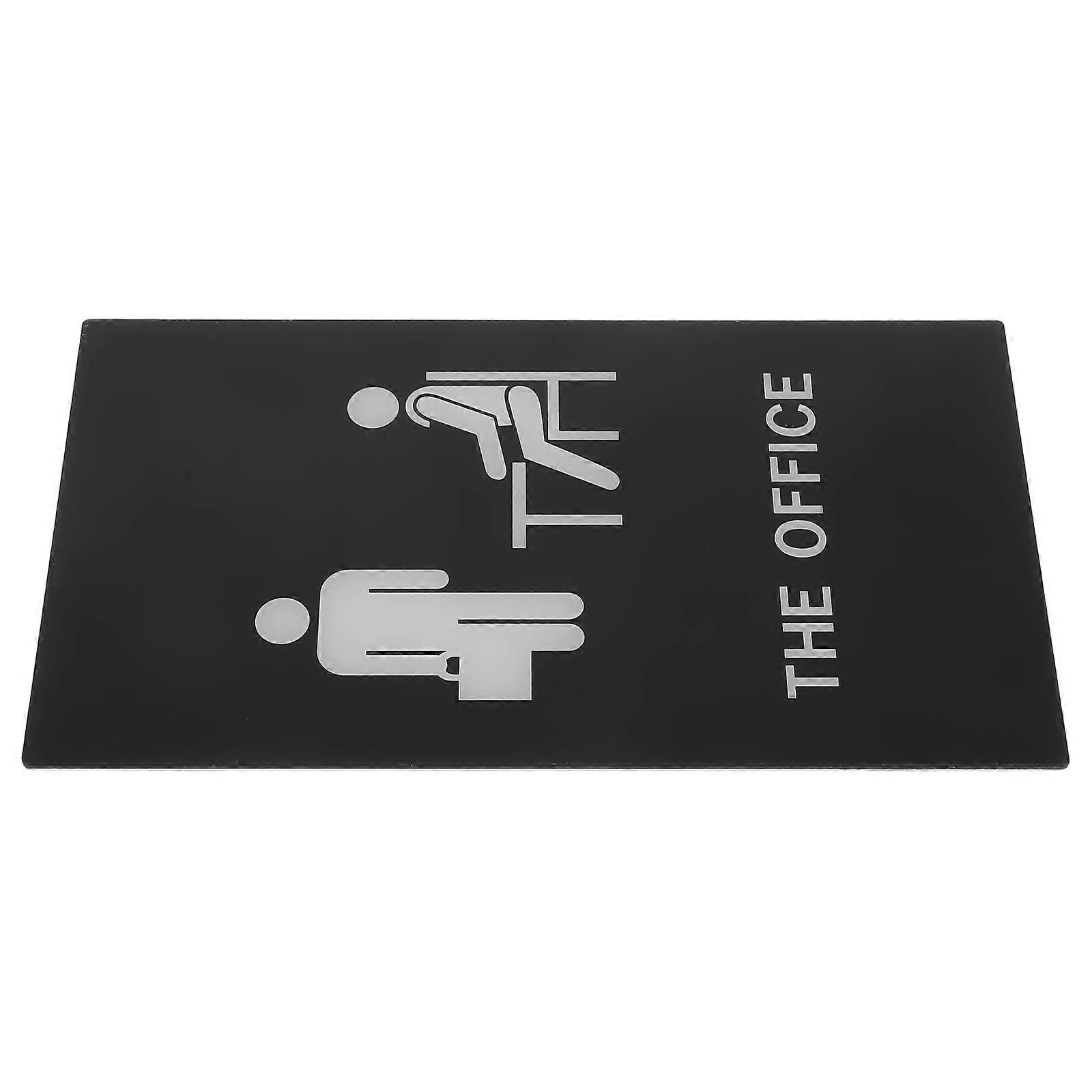 Acrylic Office Sign for Door Featuring Self-Adhesive Backing