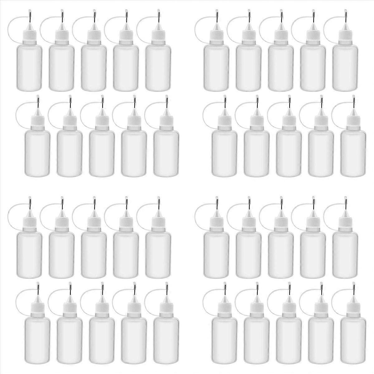 10Pcs 30Ml Plastic Squeezable Tip Applicator Bottle for Glue DIY