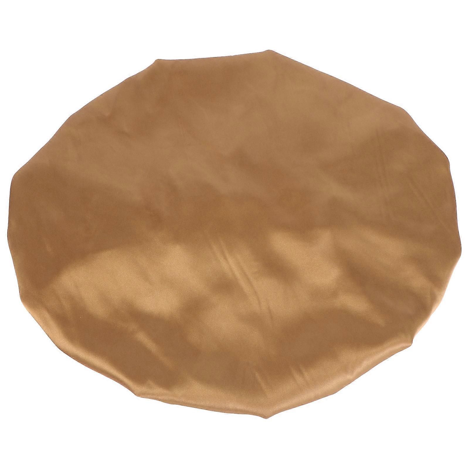 Shower Cap Double Layer for Bathing Women 1Pcs Golden Satin