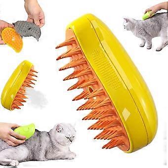 3 In 1 Cat Steamy Brush Easy Using Pet Massage Brush For Removing Tangled-hair