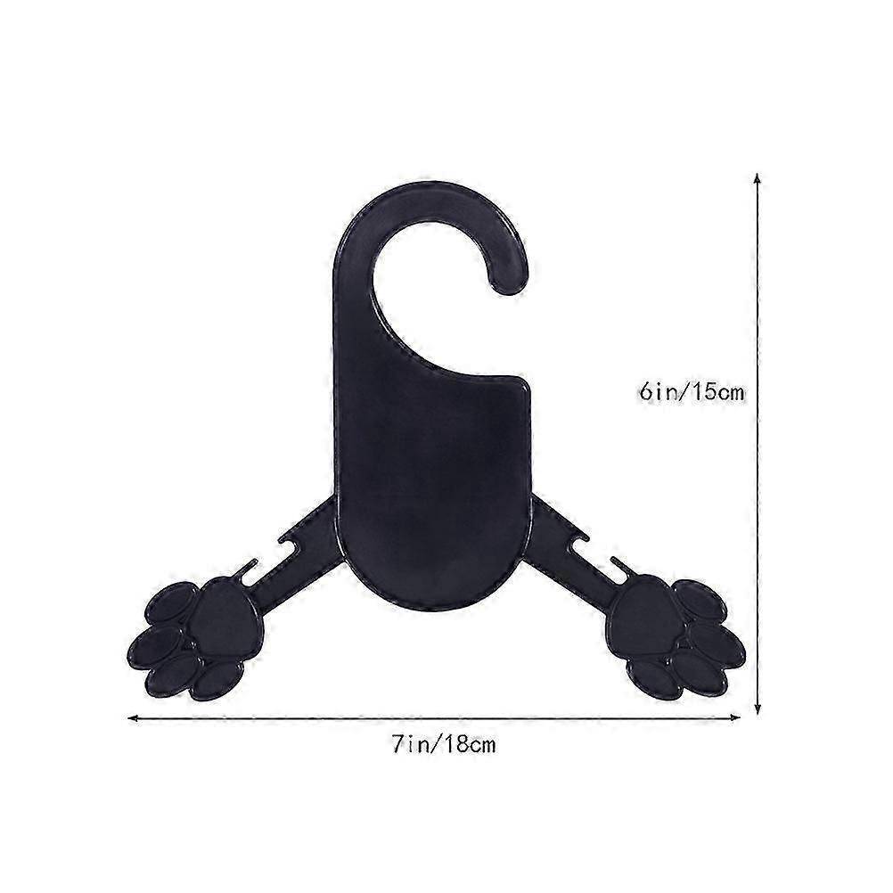 Black Plastic Pet Clothes Hanger Rack Storage 12Pcs Creative Set