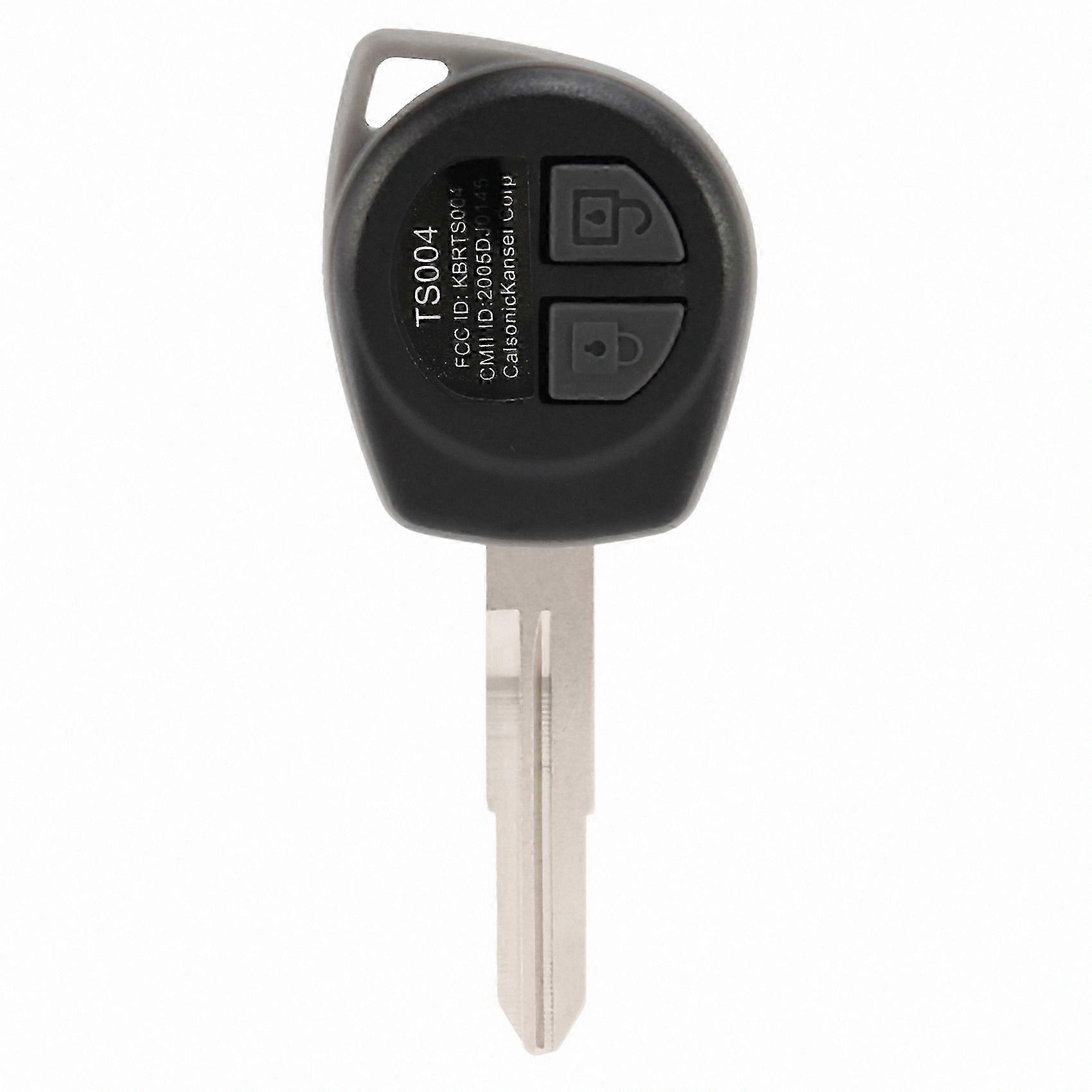 SX4 Remote Key Fob Case Replacement 2-Button Uncut Shell Black