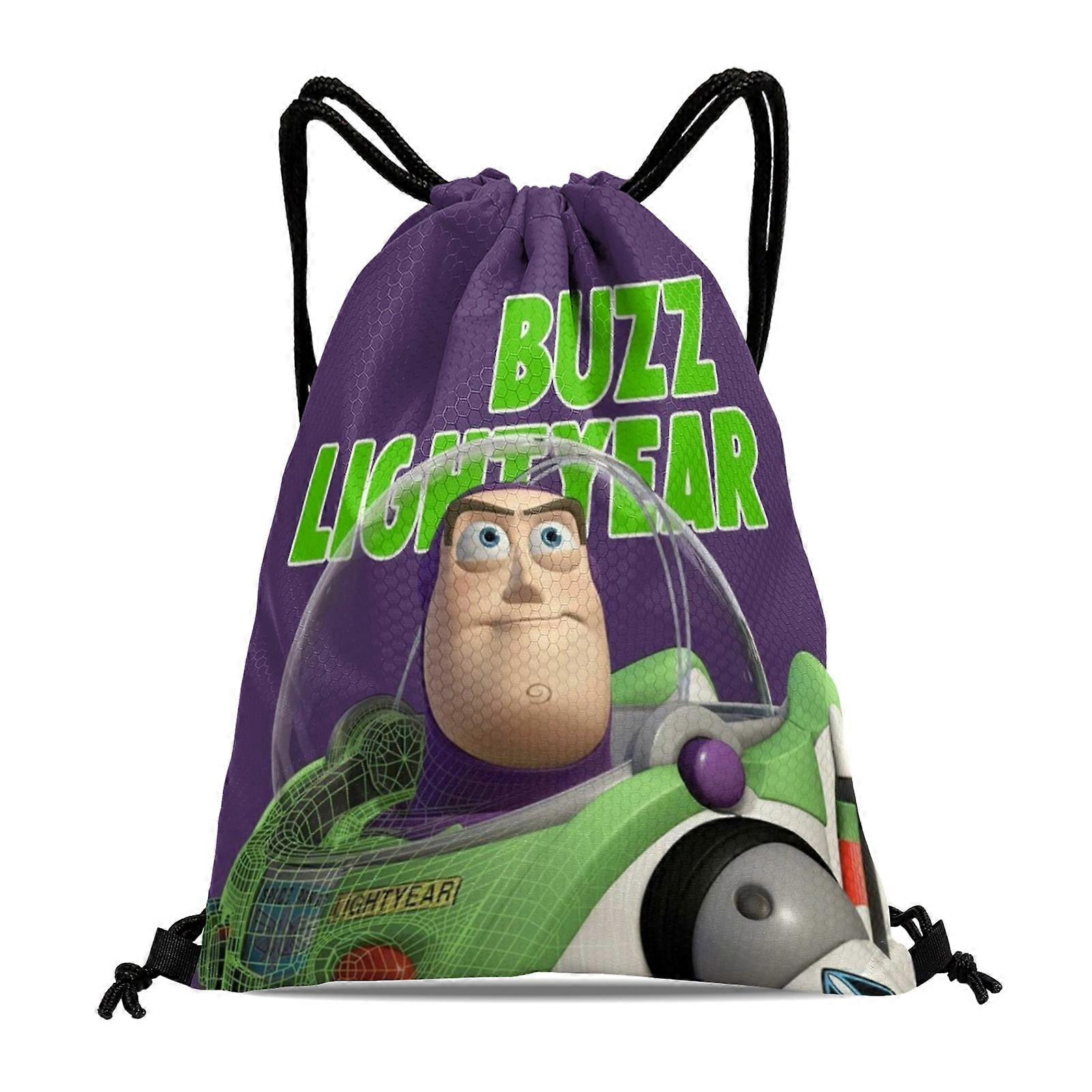 Buzz Lightyear & Toy Story Gym Drawstring Backpack – Waterproof, 15.7x17.7", for hiking, yoga, swimming, travel, beach & shopping