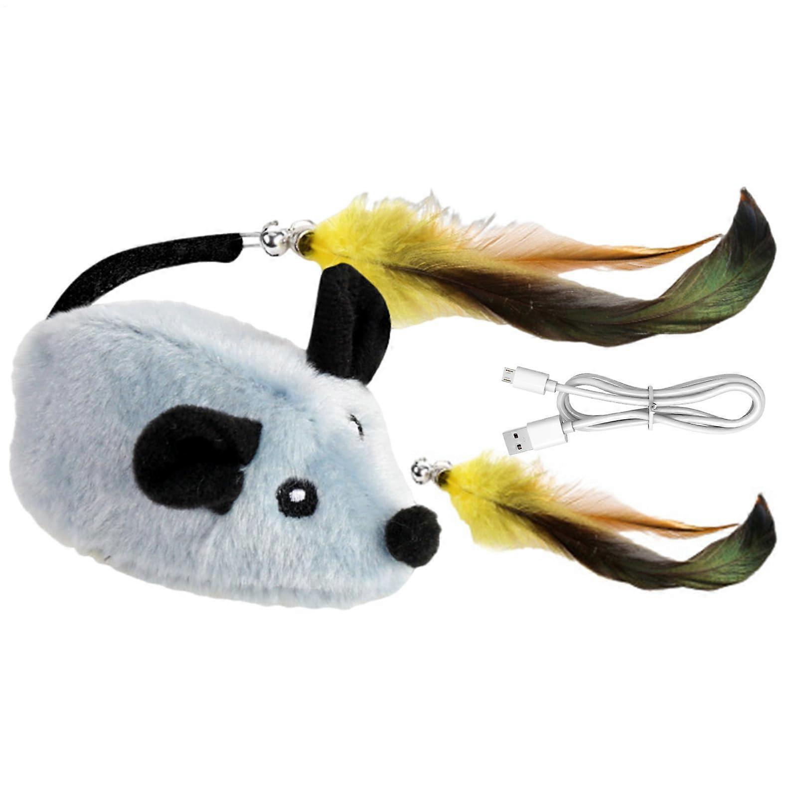 Interactive Electronic Mouse Toy for Indoor Cats with Automatic Direction Change and Squeaky Sound