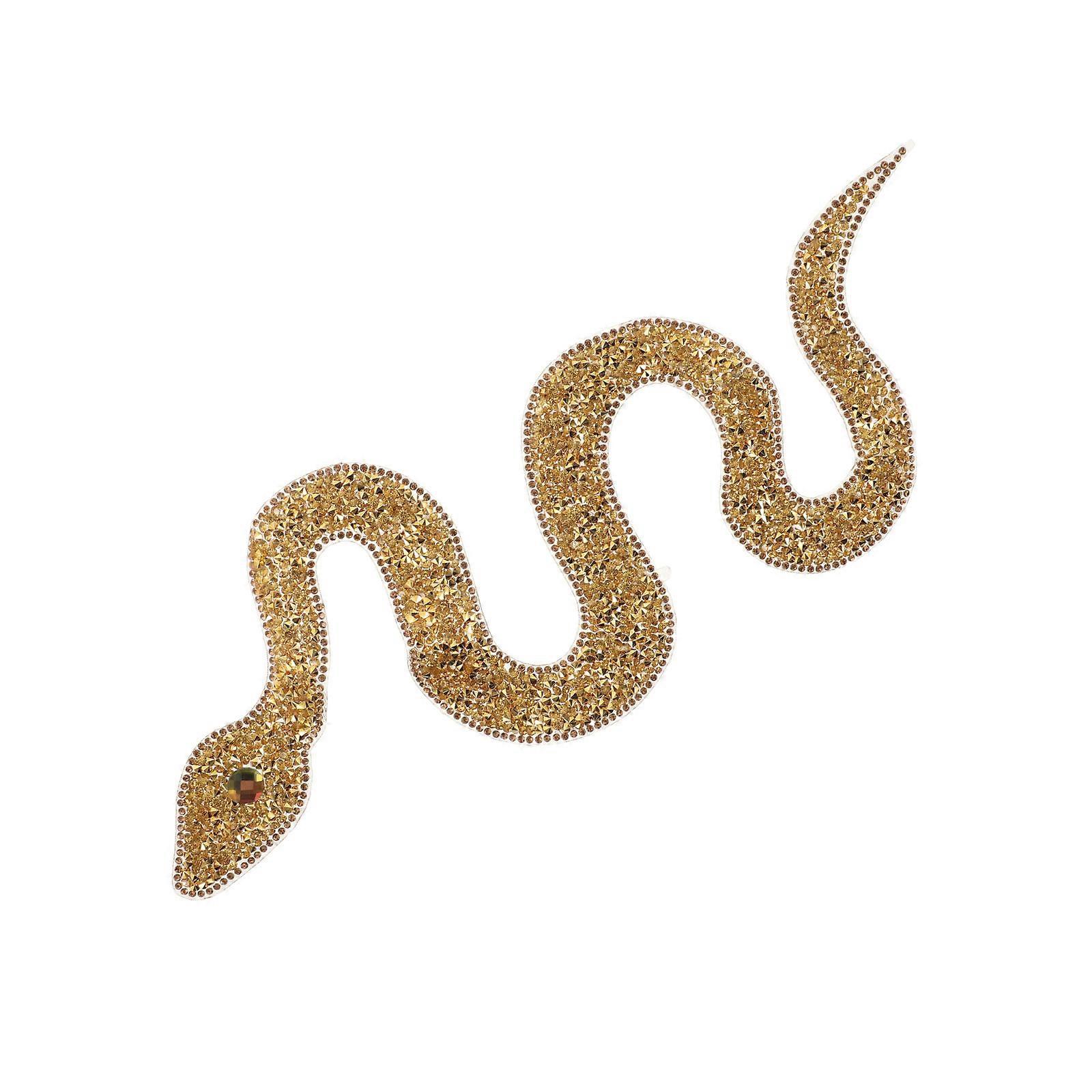 Snake Applique Rhinestone Patch for Clothing Iron on Decorative Rhinestone Patch