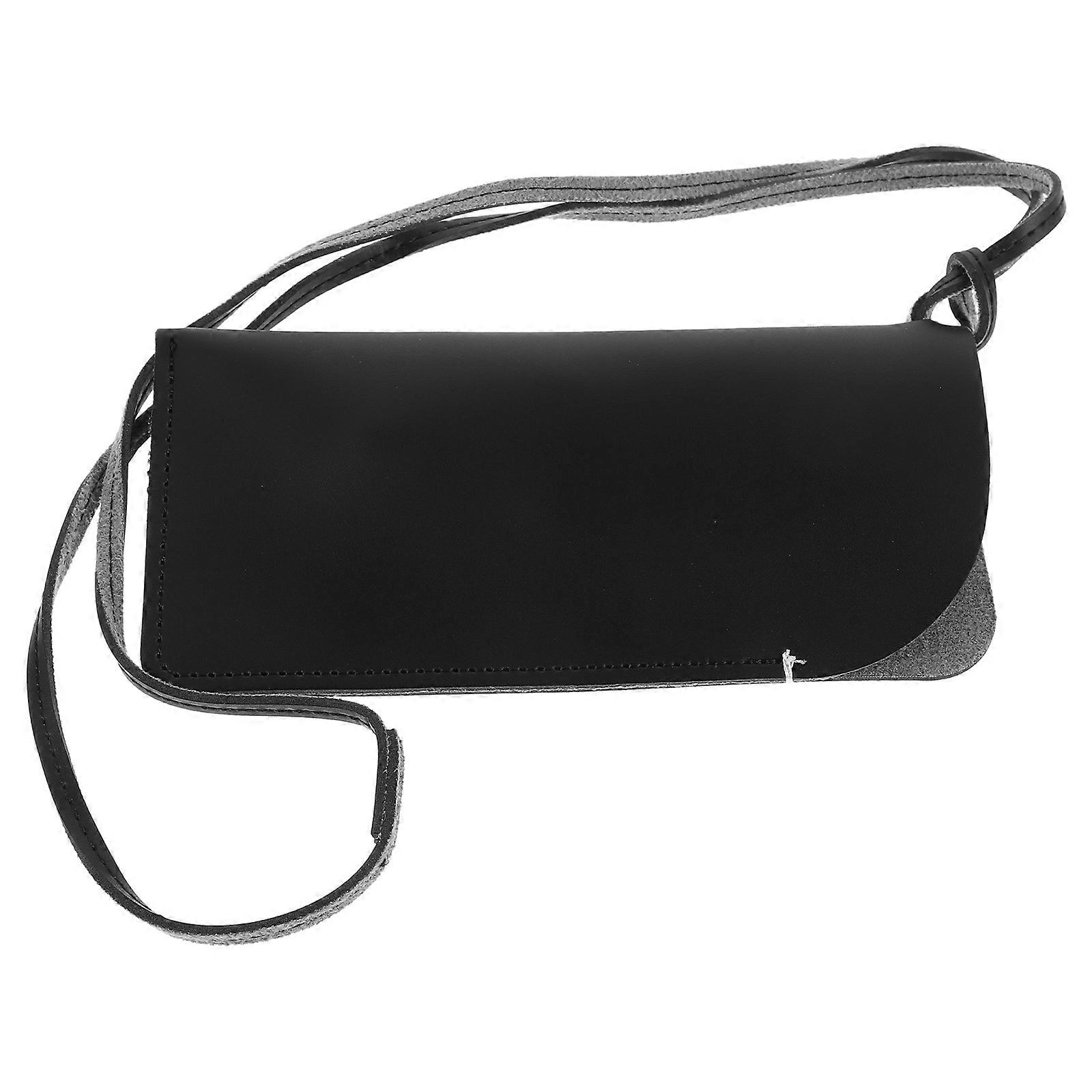 Multi-Functional PU Sunglasses Case with Neck Strap for 4Pcs Set