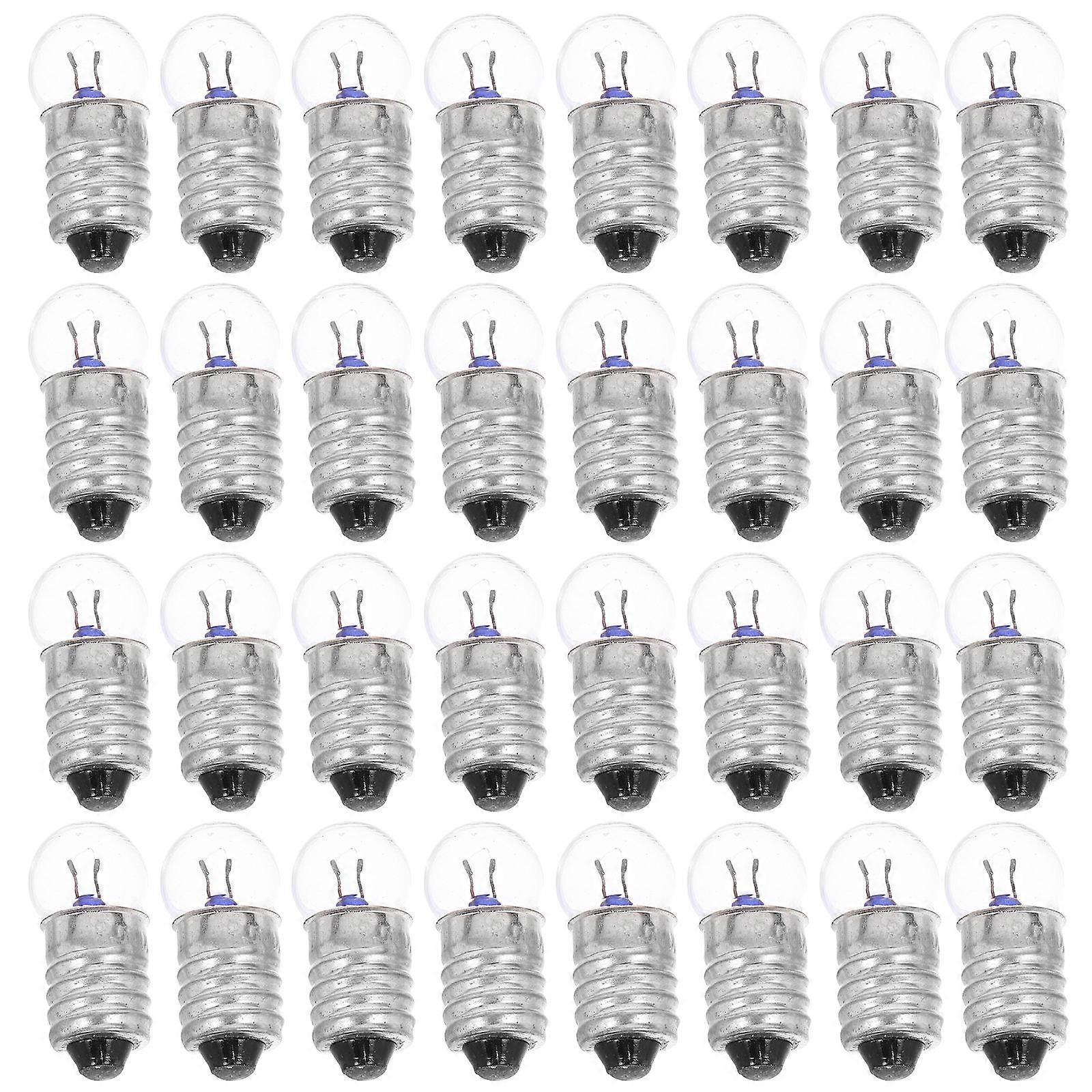 Mini Light Bulbs 2.5V Screw Base for Flashlight Replacement 50Pcs