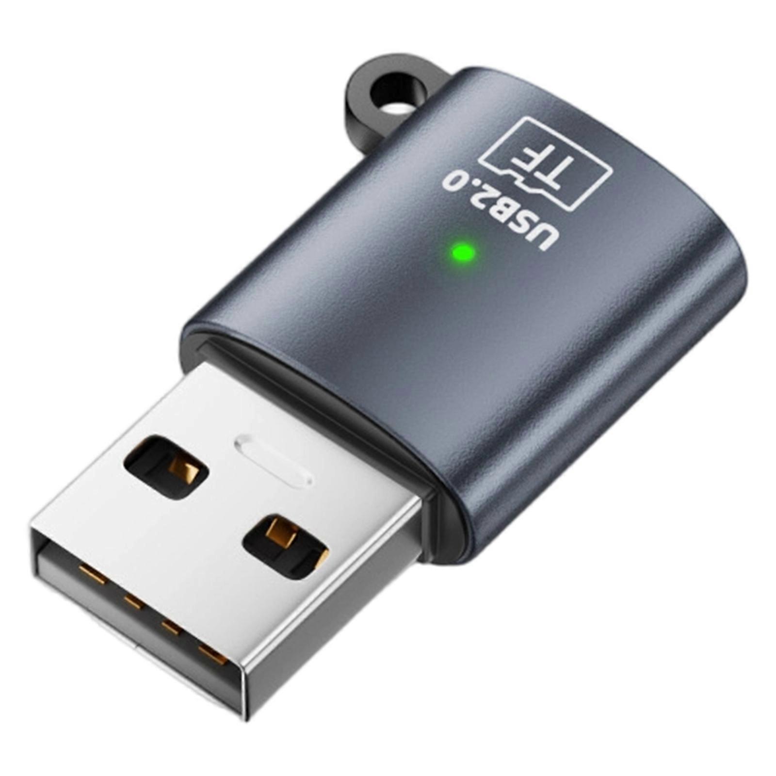 Multiple Device Compatible TF Card Reader Adapter Builts With Metal Housing For Longevity  dark gray