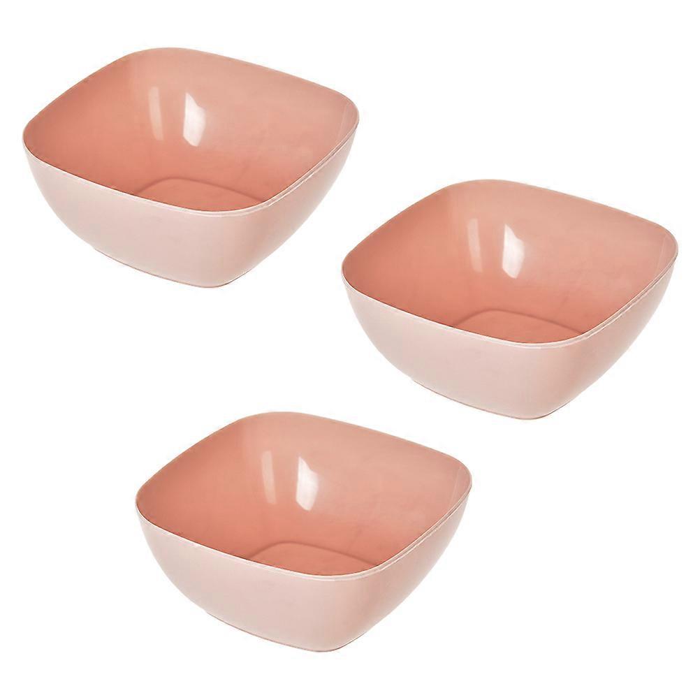 Nut Box Square Fruit Storage Tray for Home Use 3Pcs Pink Boxes