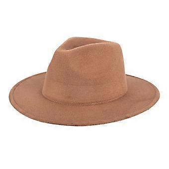Cowboyhut, Western-Cowboymütze, Haarschmuck, hellbrauner Stoff