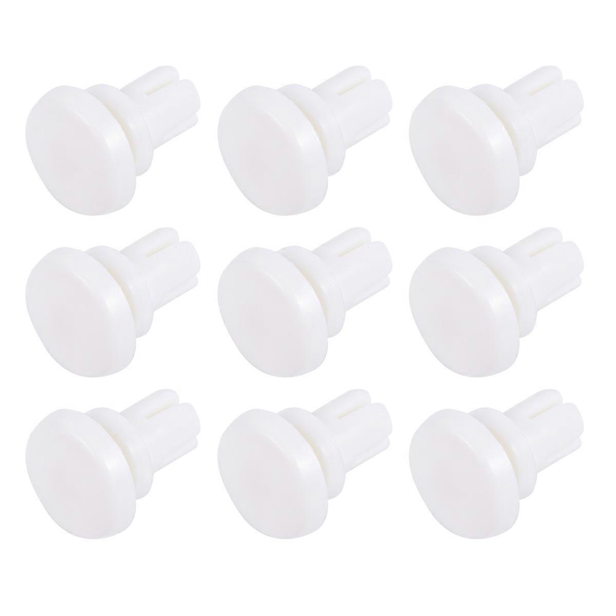 Plastic Buckle R Type Expansion Rivet Nut Clips for Computer 100Pcs White