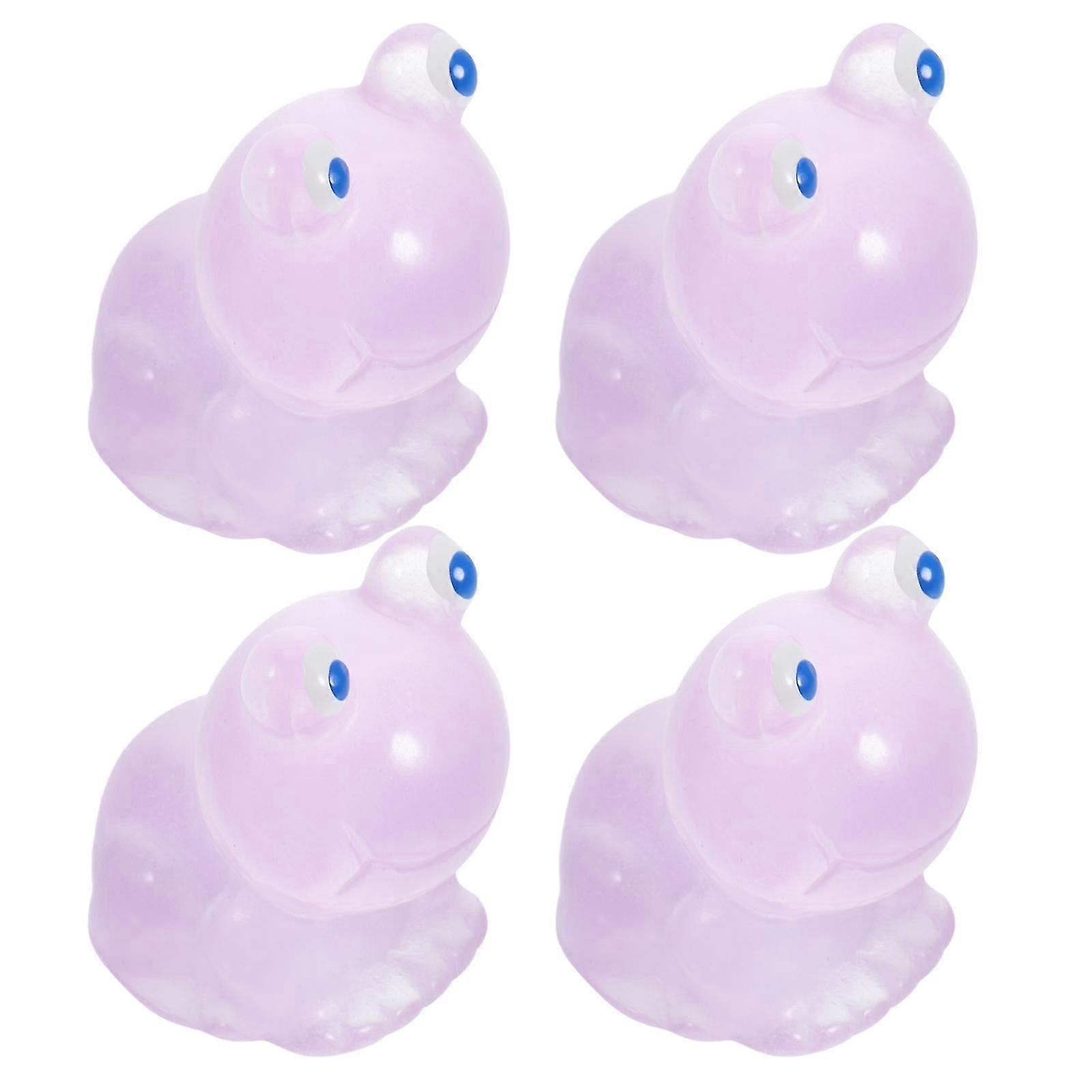 Violet Mini Resin Frog Figurines for Decoration 20Pcs Durable Material