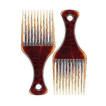 Peigne afro antistatique PDIN-2 pièces, brosse à cheveux afro, peigne à dents larges pour cheveux bouclés et crépus - jjS