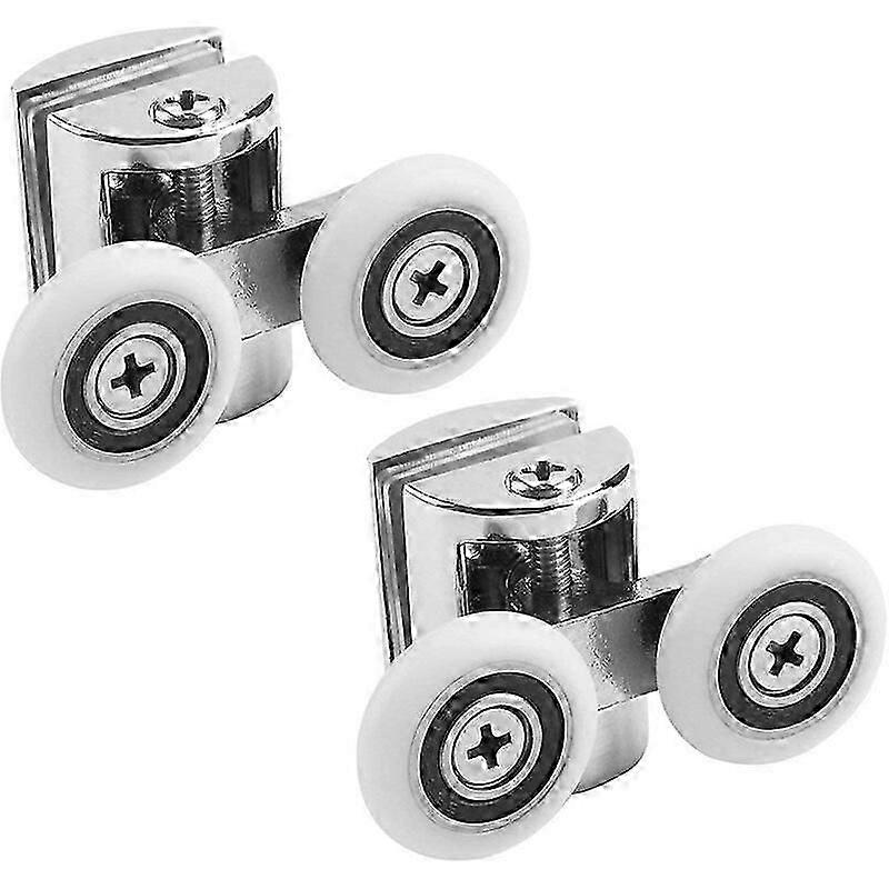2PCS 23MM Double Shower Rollers Compatible with Shower Door Bottom Replacement Wheel