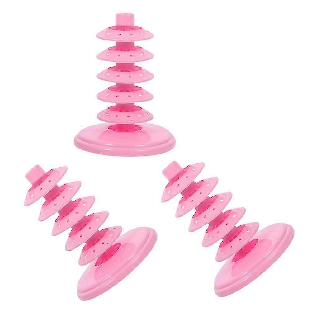 Pink Sticks Holder Adjustable Design for Display 3Pcs Multi-Layer Stand